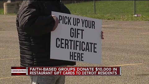 Faith-based groups donate $10K in restaurant gift cards to Detroit residents