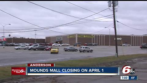 Mounds Mall in Anderson is closing on April 1