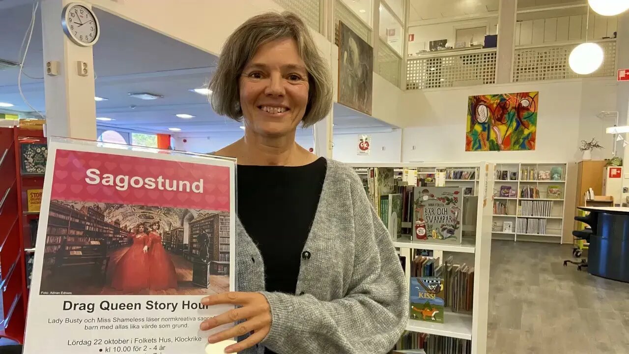 Drag Queen Story Hour sagostund på Olofströms bibliotek