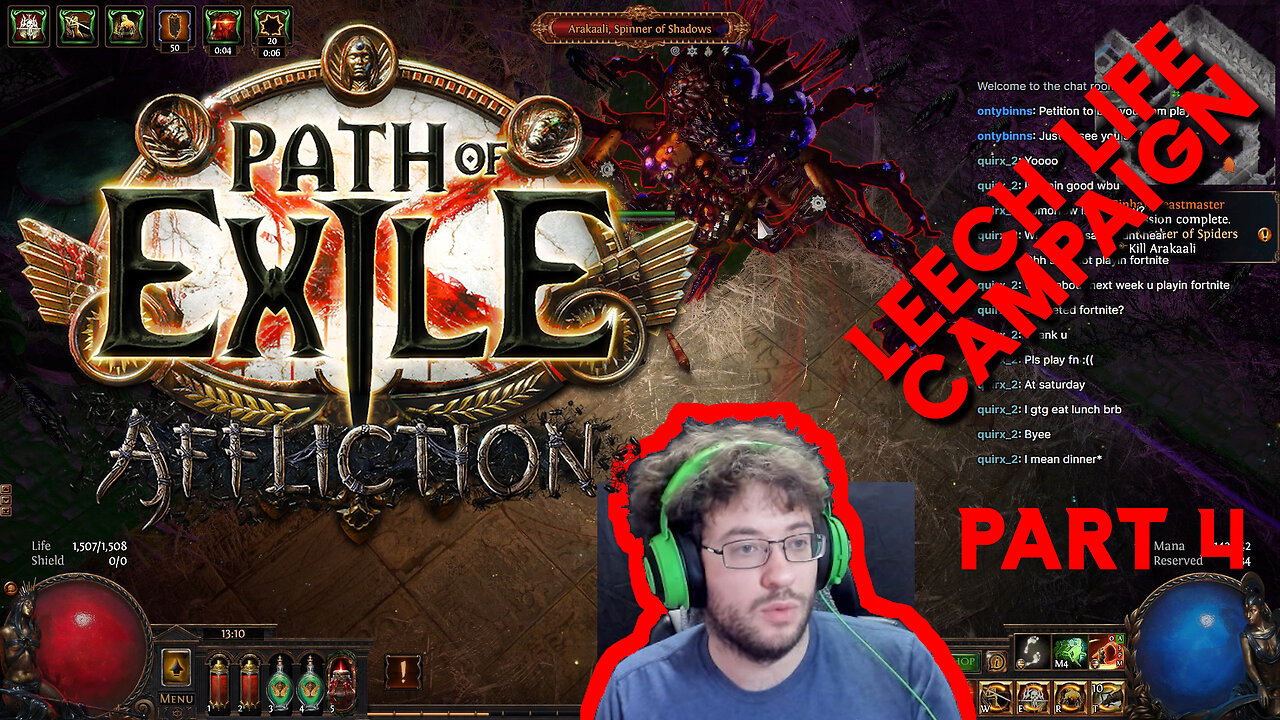 Tanking with a Leech Life Build Path of Exile AFFLICTION