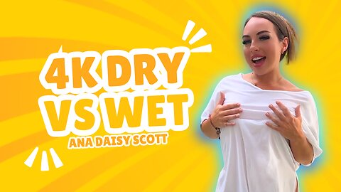 4K TRANSPARENT White Beach Cover Up Shirt Try On | DRY VS WET (AnaDaisyScott)