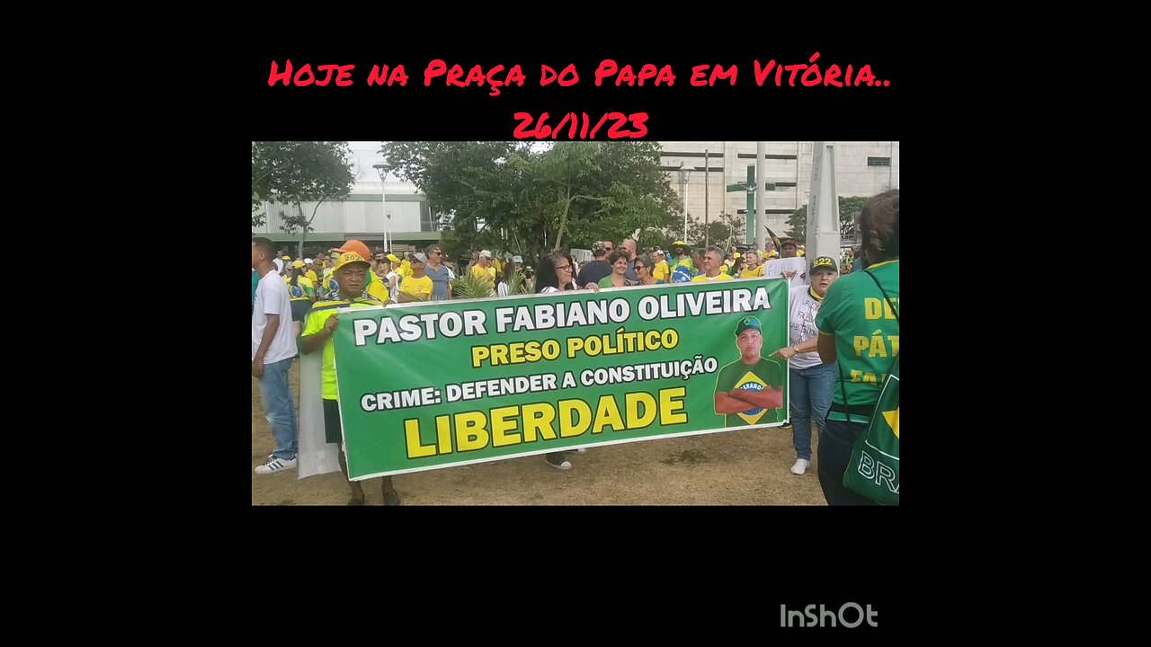 Hoje na Praça do Papa em Vitória, Espírito Santo, Brasil,26/11/23