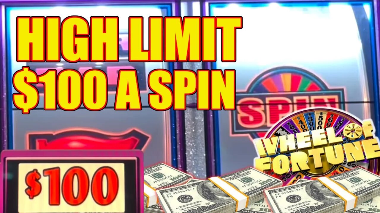 $100 WHEEL OF FORTUNE! HIGH LIMIT LAS VEGAS SLOT JACKPOTS