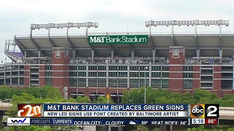 M&T Bank Stadium signs replaced