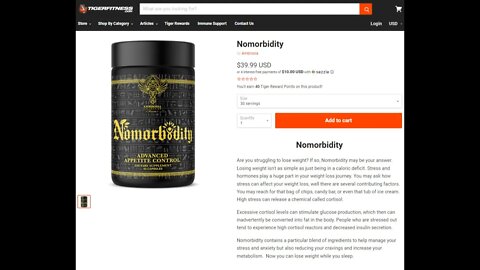 Nomorbidity In short Supply | Get Yours While Supplies Last