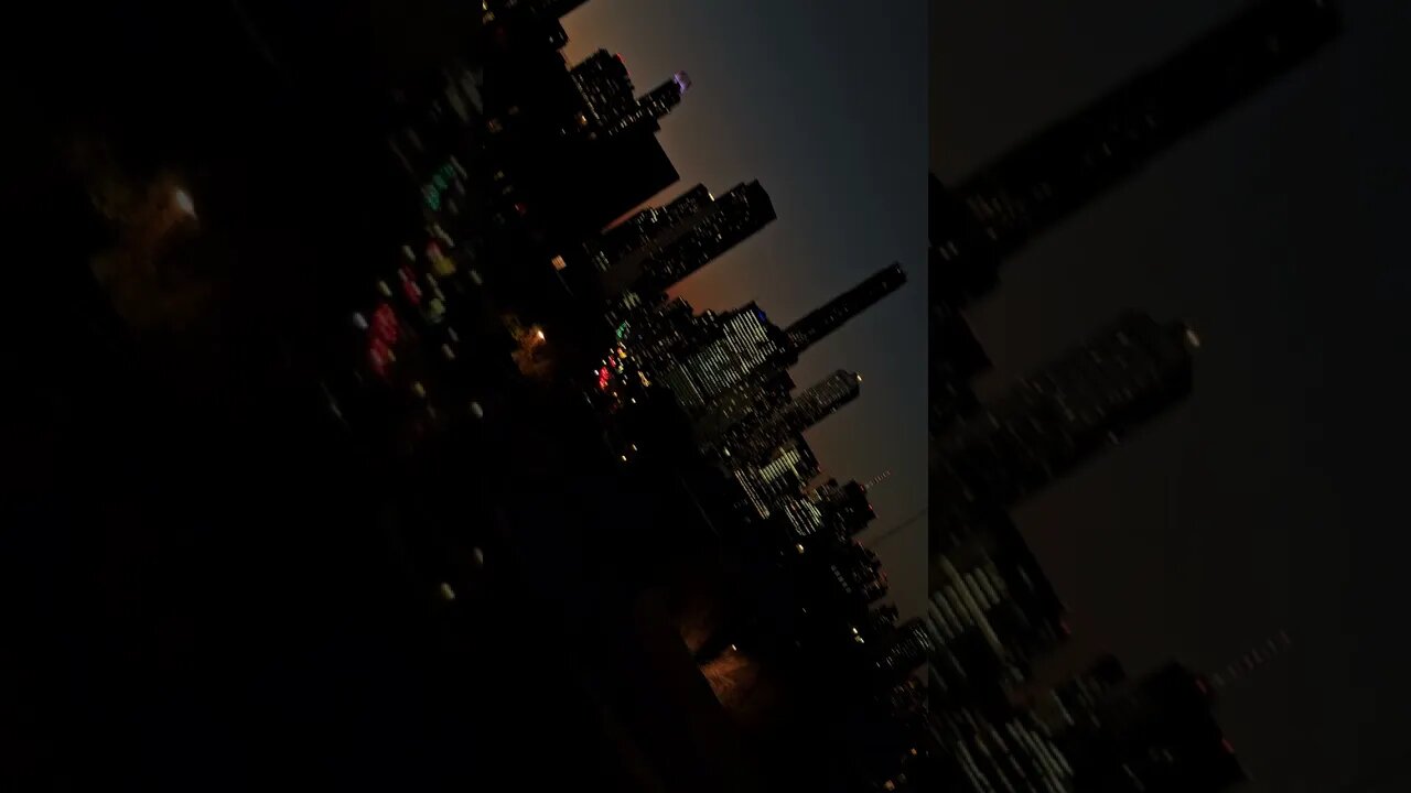 NYC Skyline and Moon and Sunset | 10/27/23
