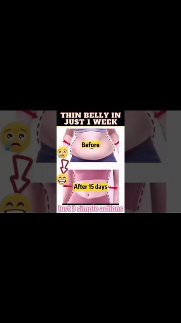 Simple exercise will thin your belly in just 1 week | Thin your Belly