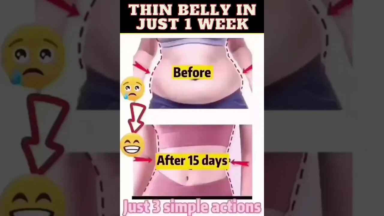 Simple exercise will thin your belly in just 1 week | Thin your Belly