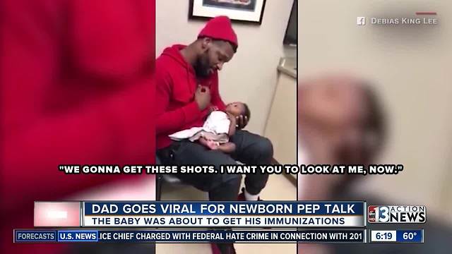 Viral video of dad giving baby pep talk