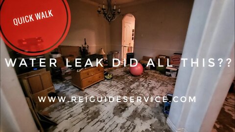 Quick Walk of this water damaged home. (Damage analysis.)