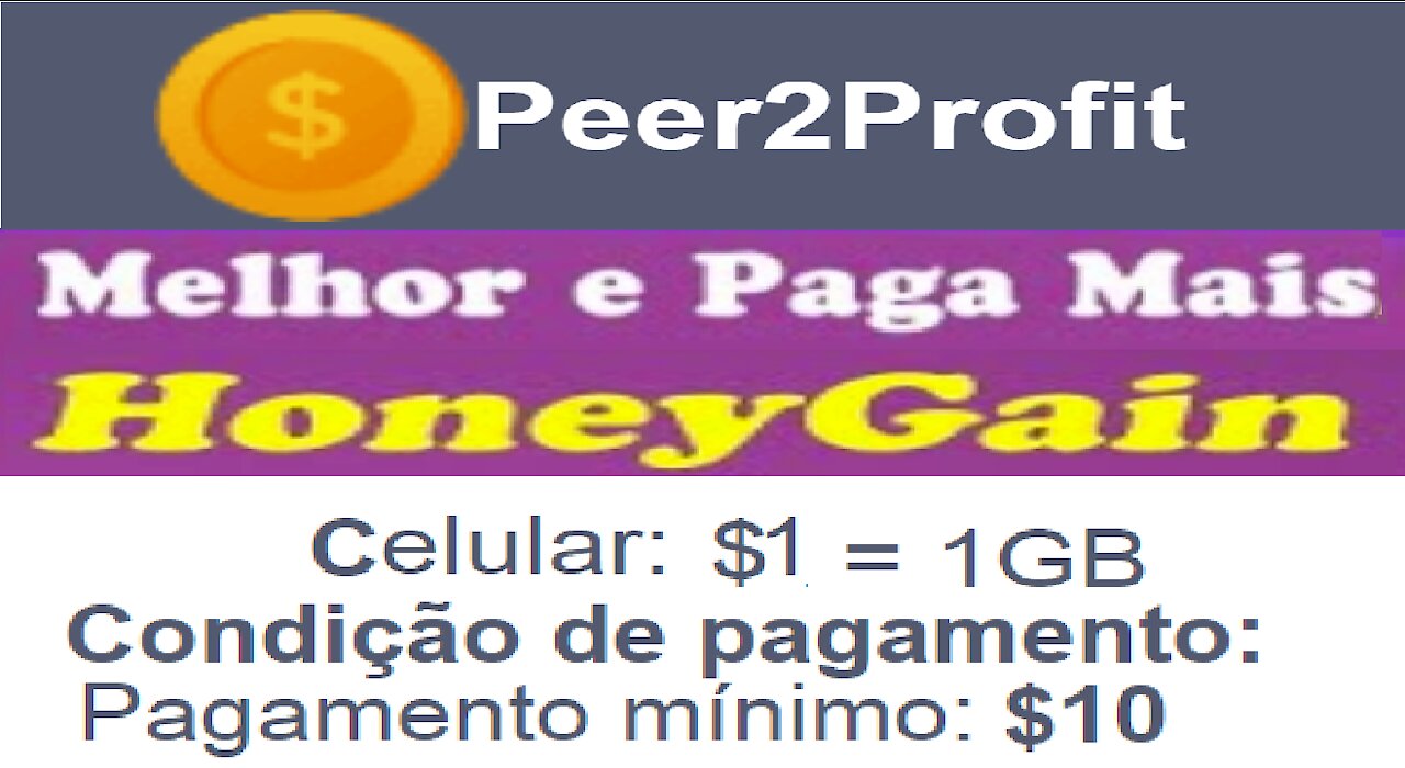 【Peer2Profit】Aplicativo de Tráfego paga mais que HoneyGain | Paga em BTC e MinSaque $10 |Renda Extra