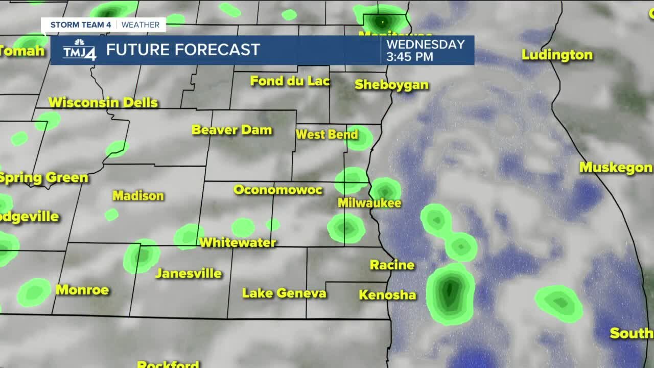 Humid Wednesday with hit and miss showers