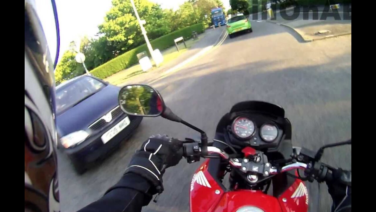 BIKER GETS LUCKY!