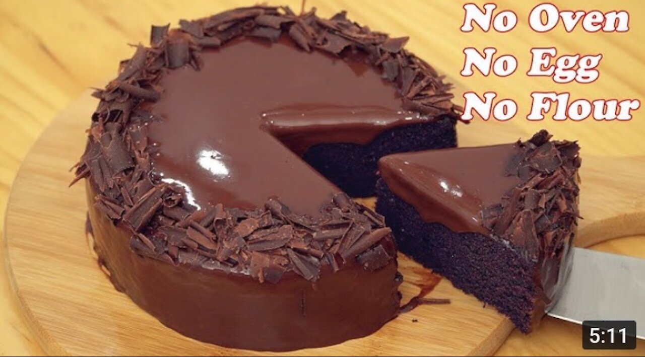 No oven chocolate cake, only three ingredients