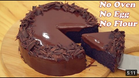 No oven chocolate cake, only three ingredients