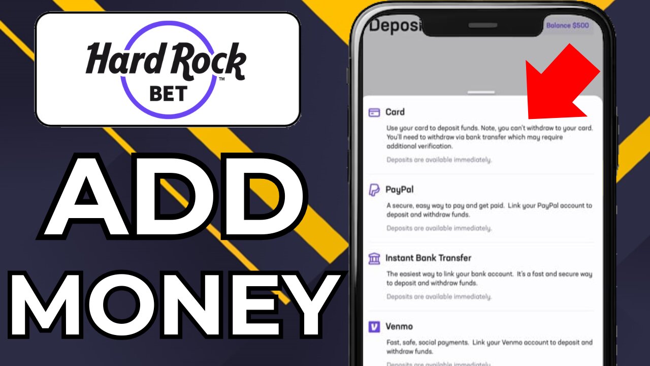 HOW TO DEPOSIT MONEY ON HARD ROCK BET