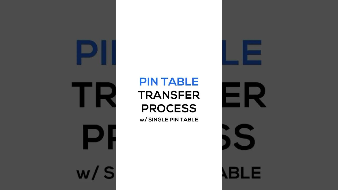 LEAN Manufacturing Products - Pin Table Transfer w/ Single Pin Table