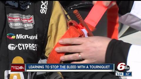 Learning how to stop bleeding with a tourniquet