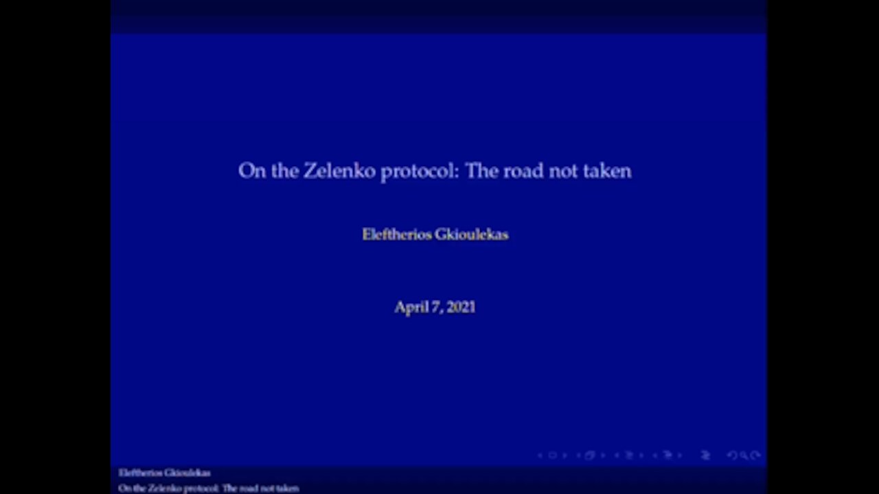 On the Zelenko protocol: The road not taken