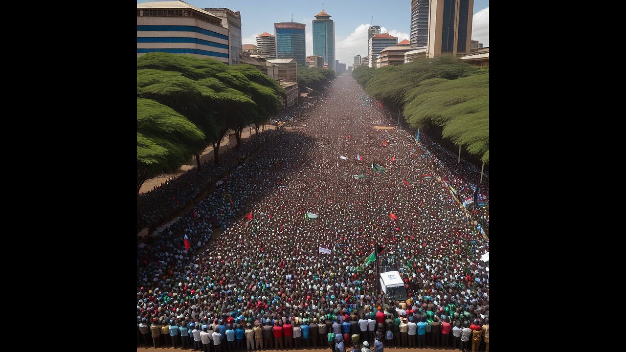 City Centre On 25 June 2024 Kenyan People Are Standing Up For their rights.