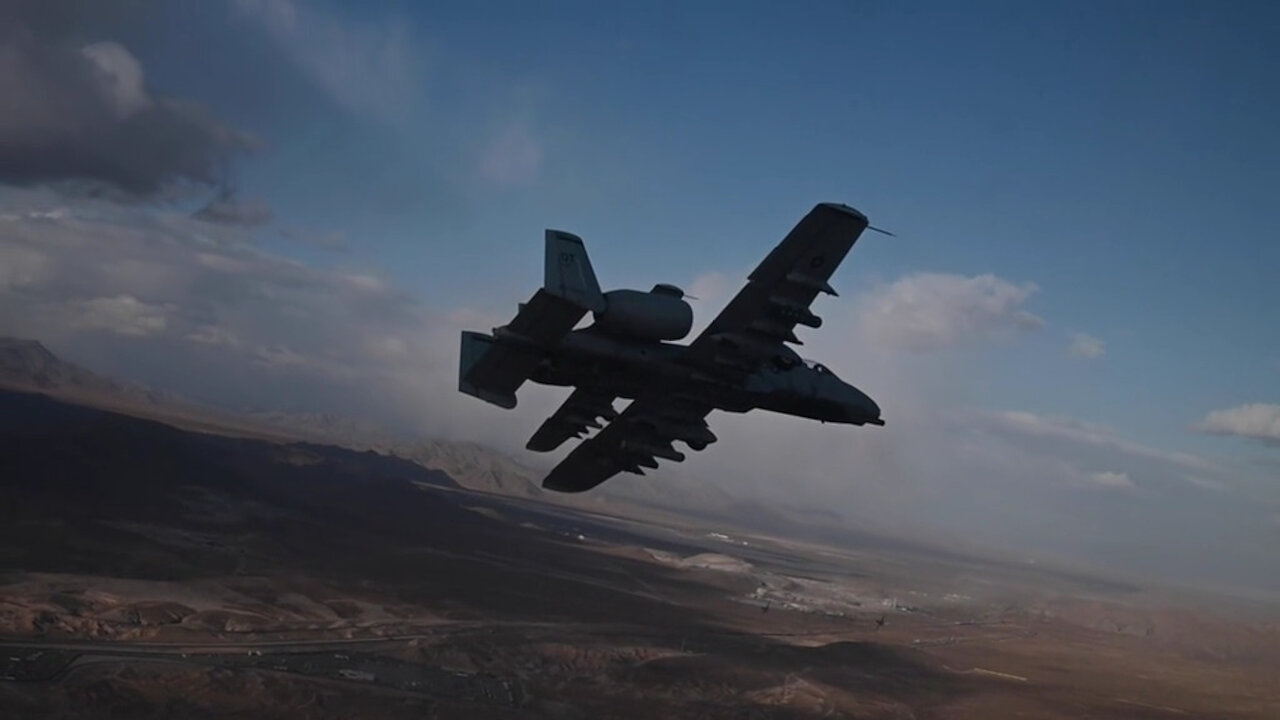A-10 Flyover Aerial Video with Thunderbirds
