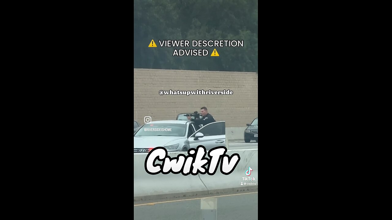 Standoff on the freeway in riverside 5/24/24