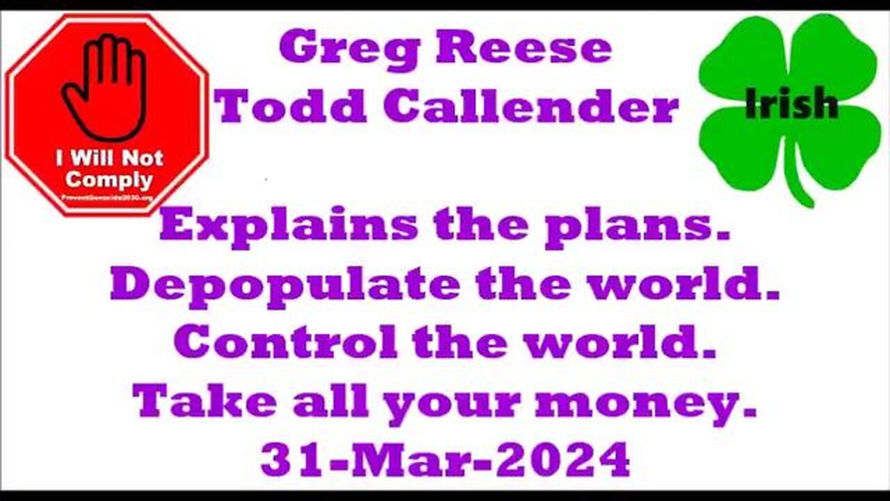 Greg Reese Discusses COVID with Todd Callender 31-Mar-2024