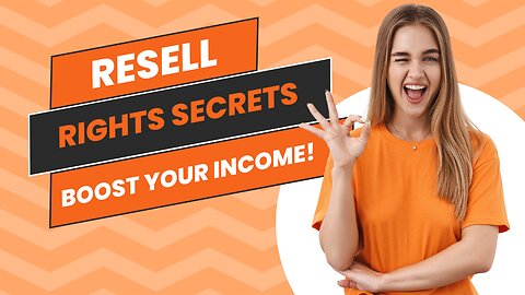 Resell Rights Secrets Boost Your Income!