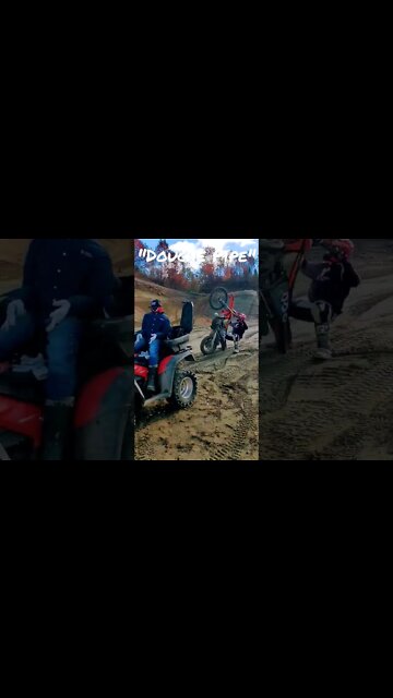 Dirt Bike fails with "Douche Pipe"🙈 slow wheelie falling over in sand😝 not to bad😜 Yesssssir!!🤪✊