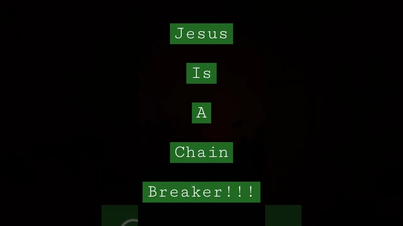 EVERY CHAIN MUST BREAK AT HIS NAME! #jesussaves #salvation #endtimes #lastdays #godforgives #love