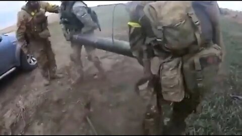 POV footage of Ukrainian mobile mortar team getting hit