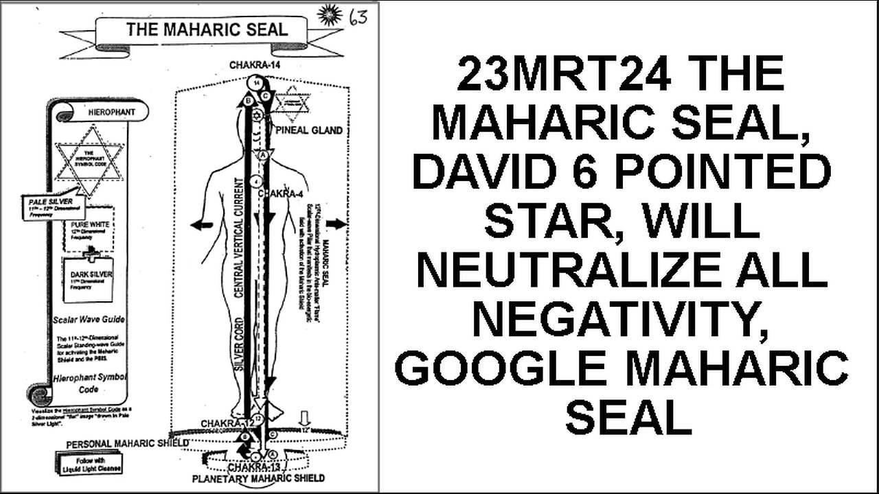 23MRT24 THE MAHARIC SEAL, DAVID 6 POINTED STAR, WILL NEUTRALIZE ALL NEGATIVITY, GOOGLE MAHARIC SEAL