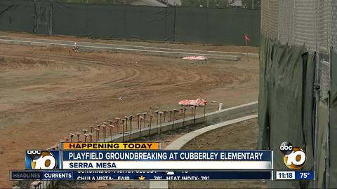 Playfield groundbreaking at Cubberley Elementary