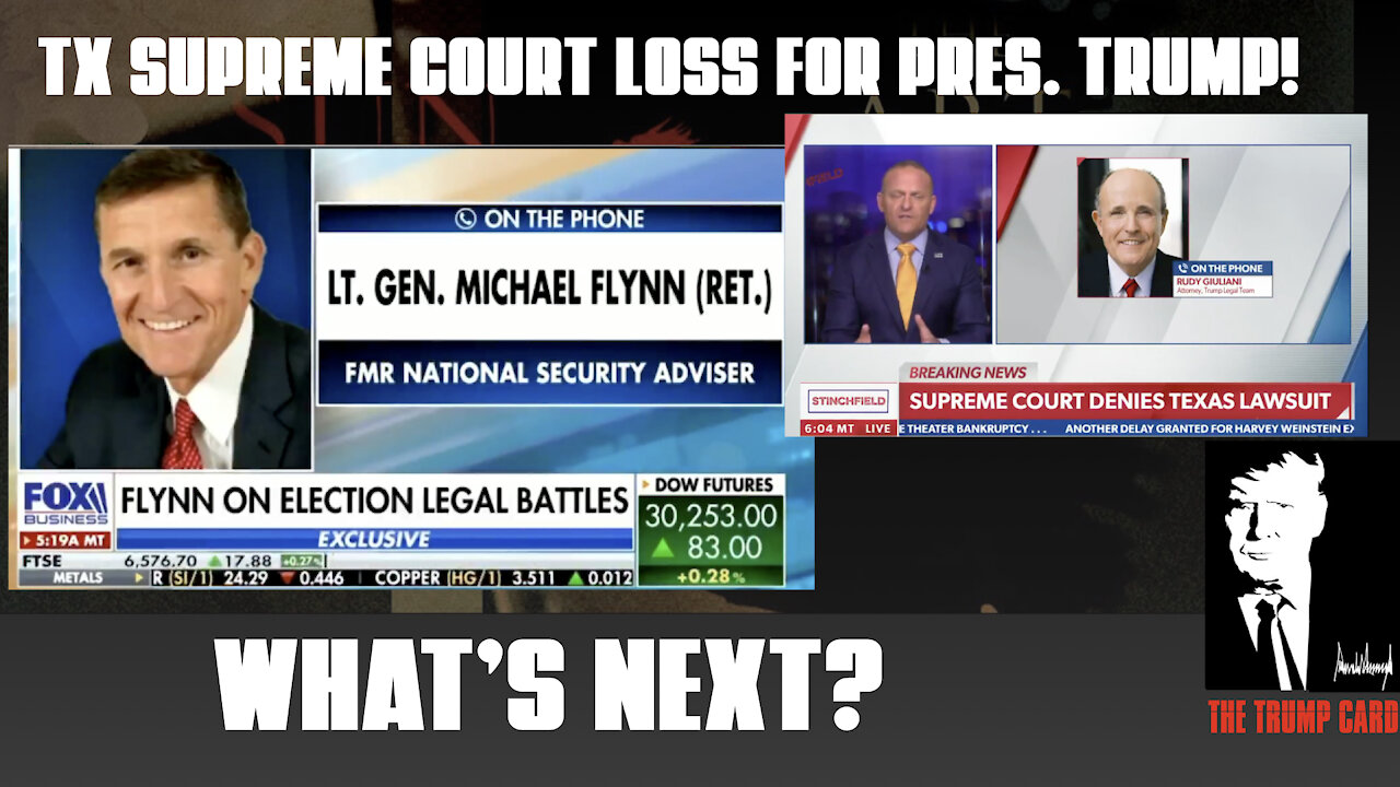 TX Supreme Court Case loss for President Trump! What's next?