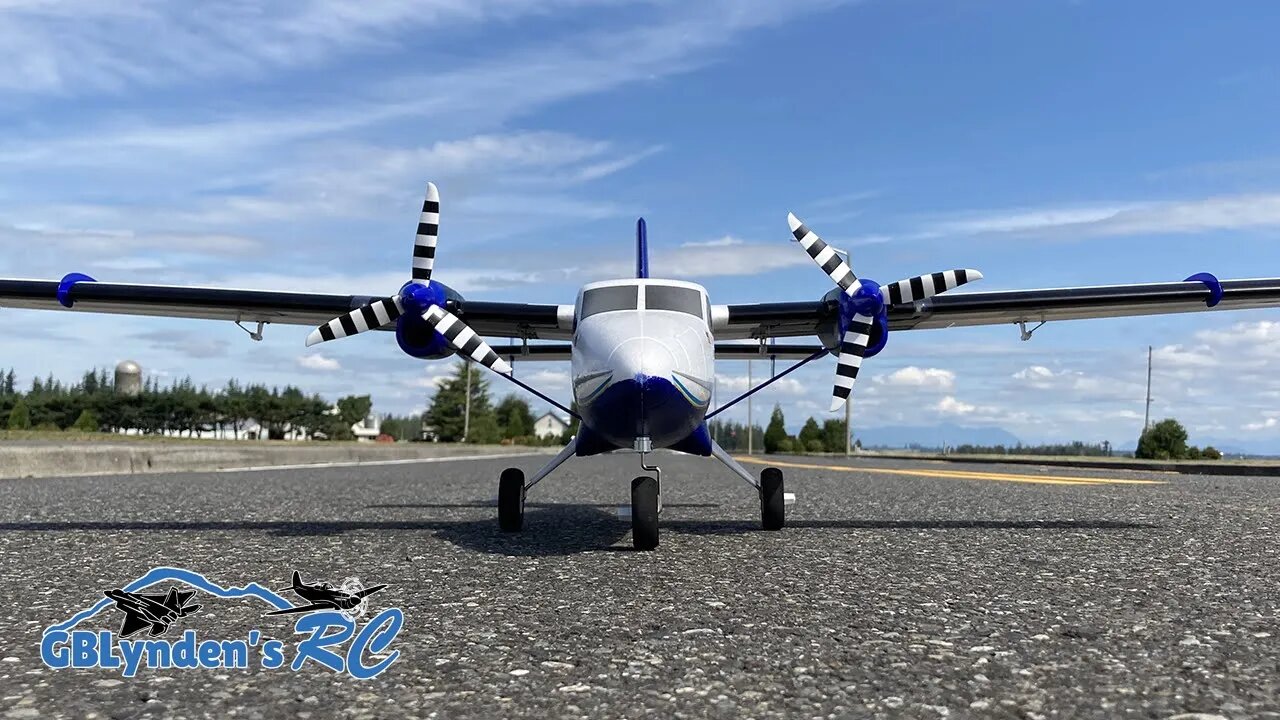 Windy Day Flight With Wild Bill Flynn's E-flite Twin Otter 1.2m BNF Basic Foam RC Plane