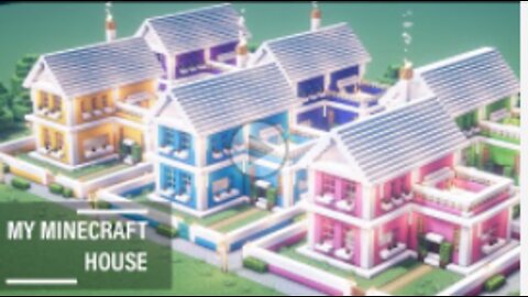 Minecraft: Build a neighborhood with colorful houses