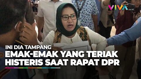 Tampang Emak-emak yang Teriak Histeris Saat Rapat Kapolri-Komisi III DPR