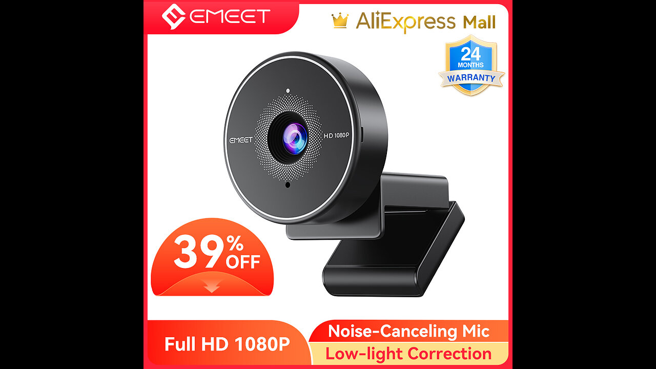 Webcam 1080P HD Web Camera USB EMEET C955 with Microphone
