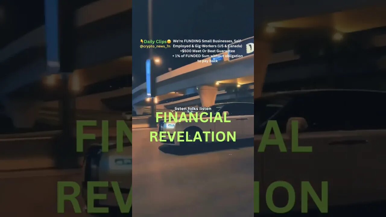FINANCIAL REVELATION #financialmovies #financing #gigworker #selfemployed #businessfunding #loans #f