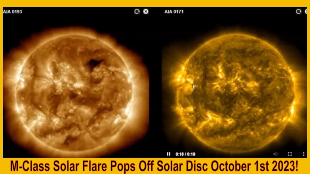 M-Class Solar Flare Pops Off Solar Disc October 1st 2023!