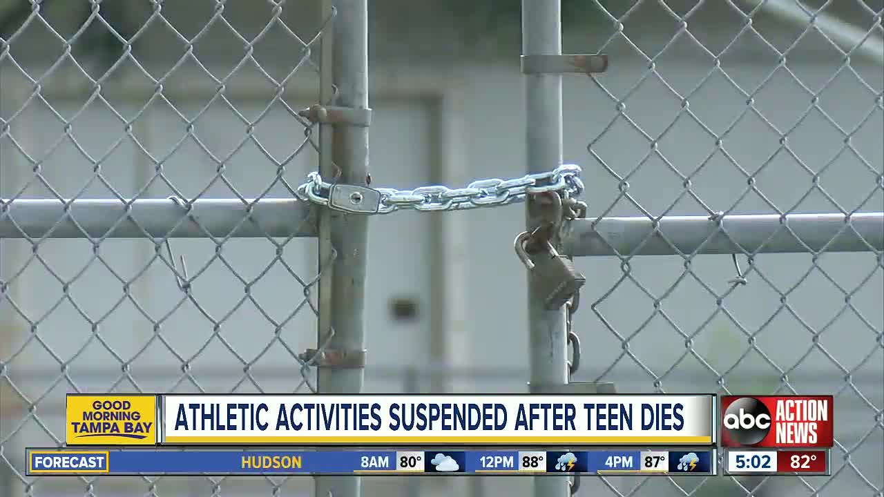 Hillsborough Schools stop athletic activities after teen's death