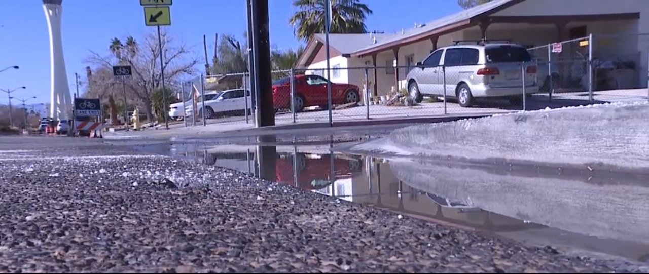 Clark County authorities issue rare black ice warning for drivers after winter storm