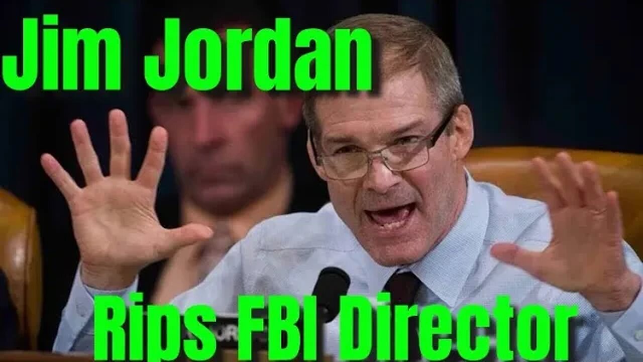 Jim Jordan rips the FBI director! Breaking News!