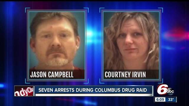 7 arrested, 60K of meth found in Columbus drug bust