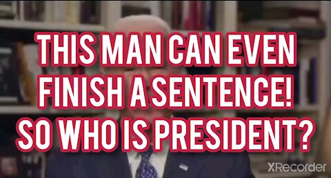 THIS MAN CAN'T EVEN COMPLETE A SENTENCE!