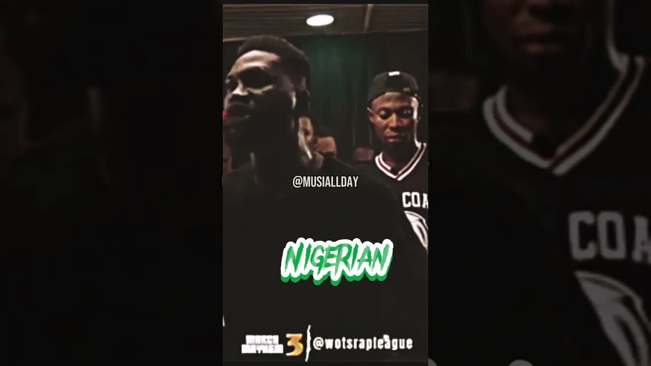 Nigerian🇳🇬 Battle Rapper U3 🔥 #wots #rapbattle