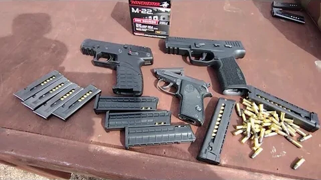 Winchester M22 Ammo Test, Sig P322, Kel-Tec P17, and a Beretta 21A