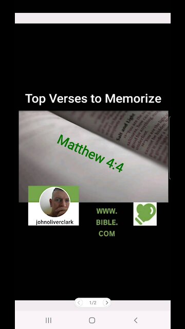 Top Verses To Memorize, Matthew 4:4