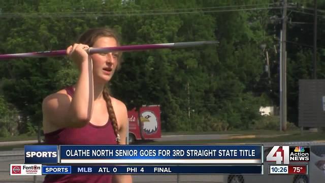 Olathe North senior looks for 3rd straight title