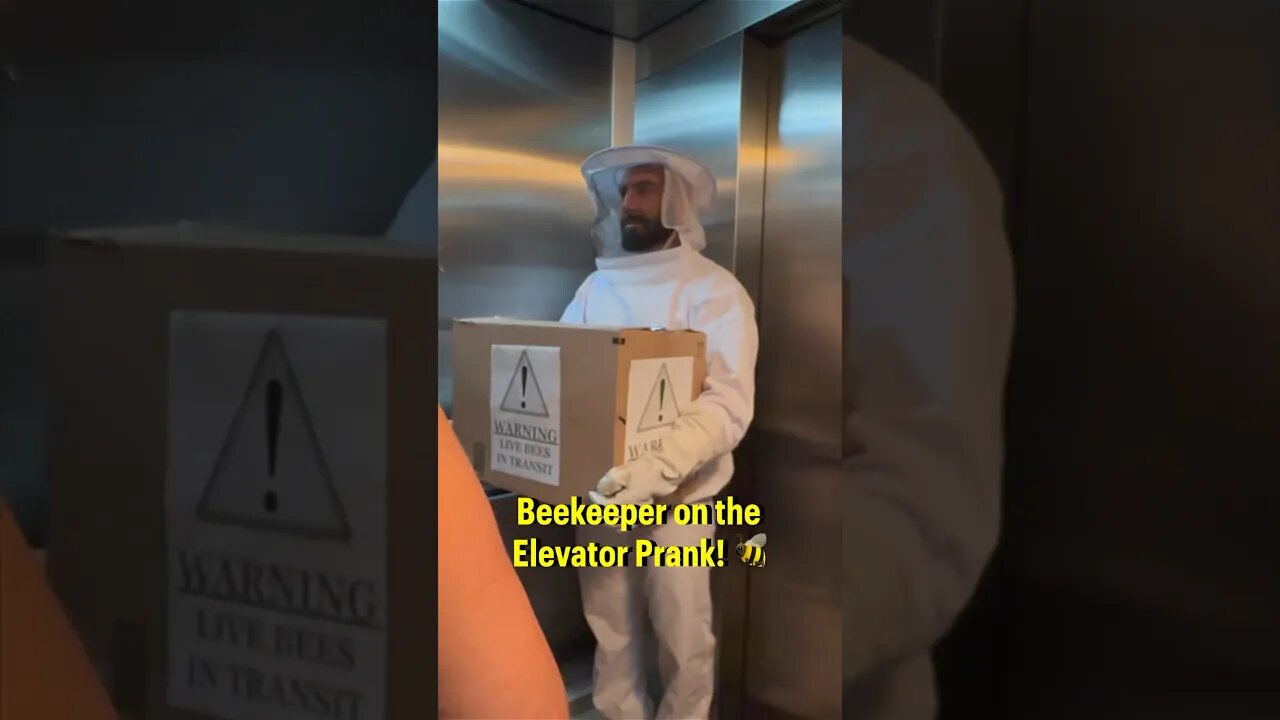 Beekeeper on the Elevator Prank! #funny #shorts #prank